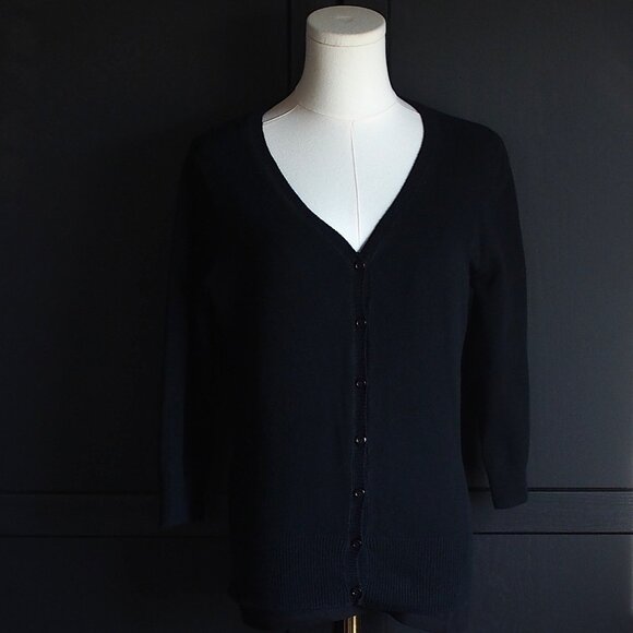 Jacob Annexe | Vintage Cotton 3/4 Sleeve Button-Up Cardigan - Picture 1 of 6